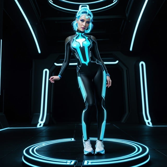 白い髪, Tron Is Man, Woman Next To TronファーリーAIポルノ