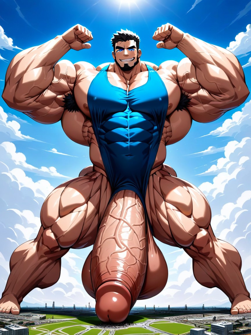 Hyper Macro, Massive, Big Man AI Gay Porn