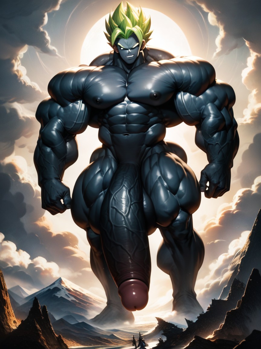 Tall, Long Penis, Extremely Large Ass AI Gay Porn