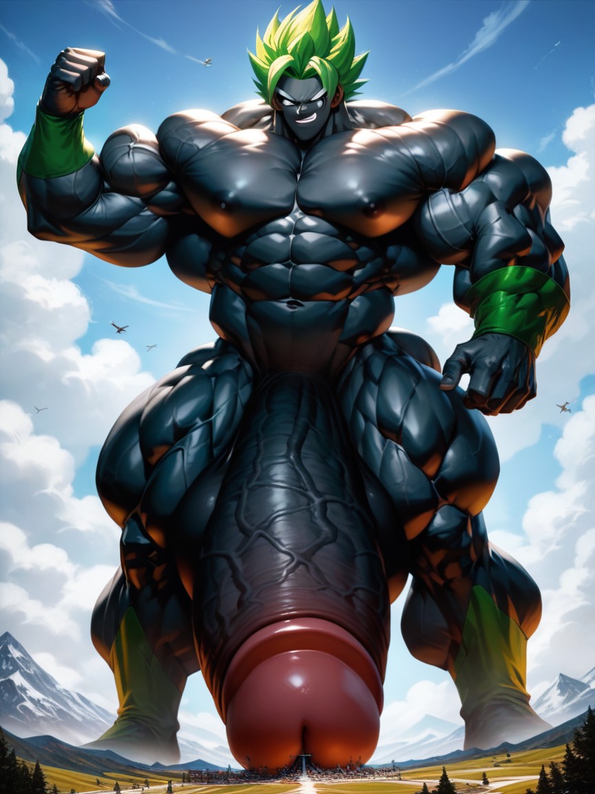 Huge Testicles, Huge Muscle, Tall Man AI Gay Porn