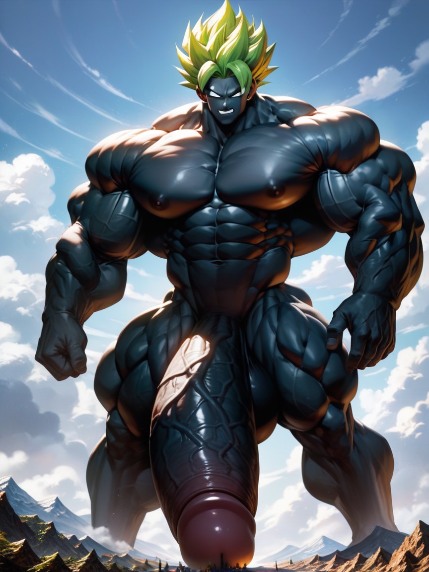 Músculos Sobredimensionados, Hyper Penis, Big Man Porno gay IA