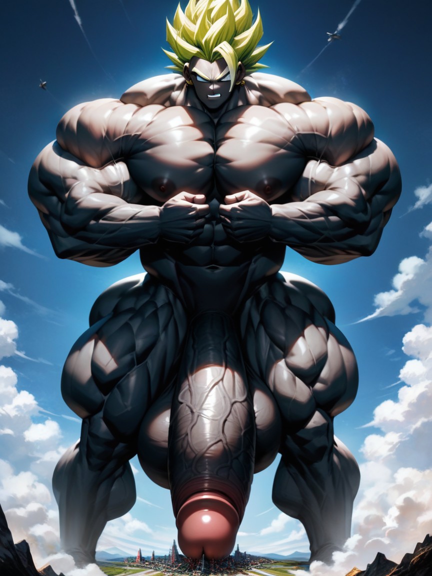 Hyper Penis, Giant, Wide AI Gay Porn
