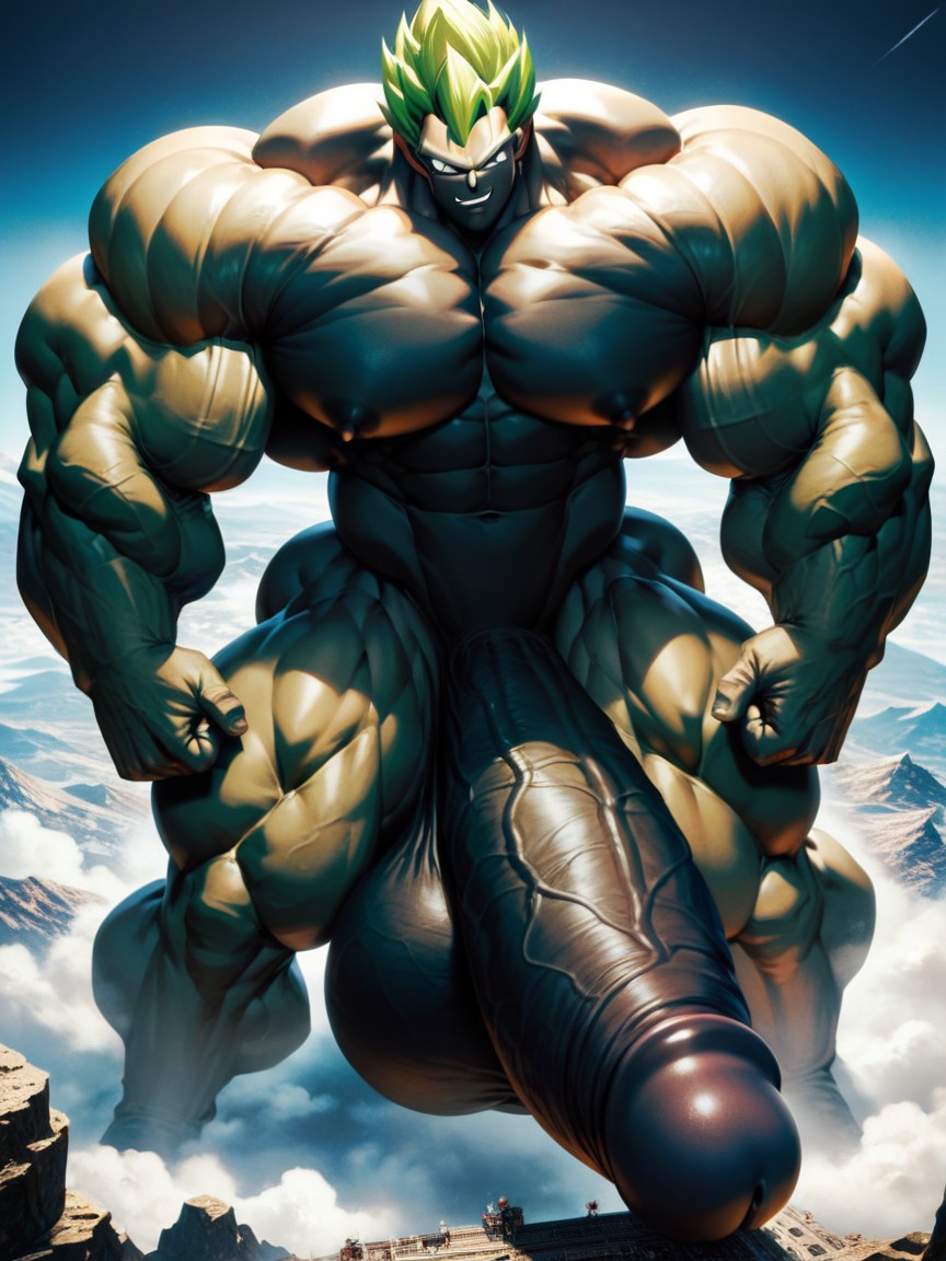 Extreme Proportions, Super Saiyan, Huge Testicles AI Gay Porn