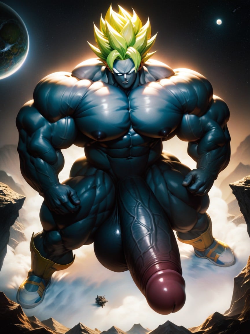 Oversized Muscles, Wide, Cock Bigger Than Body AI Gay Porn