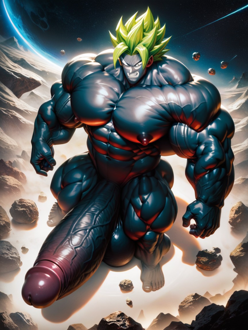 Black Skin, Alien Planet, Top Down AI Gay Porn