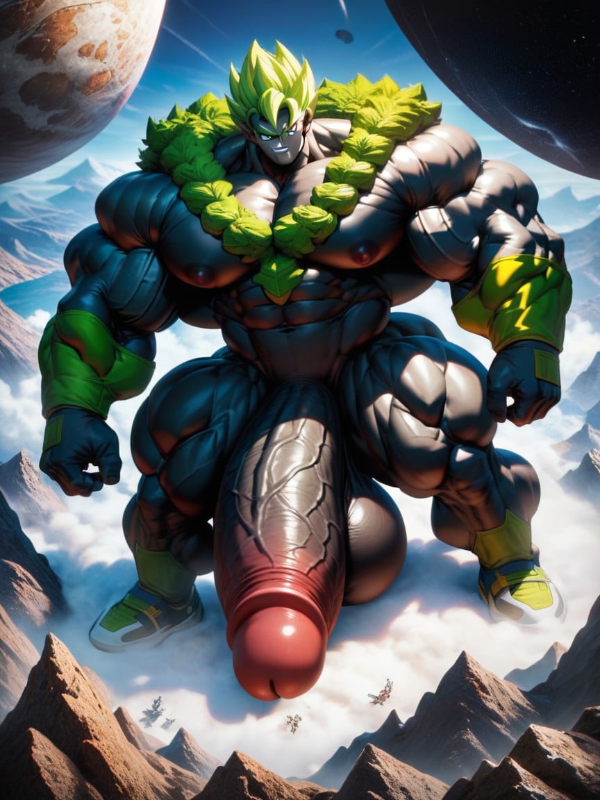 Tall, Oversized Muscles, Alien Planet AI Gay Porn