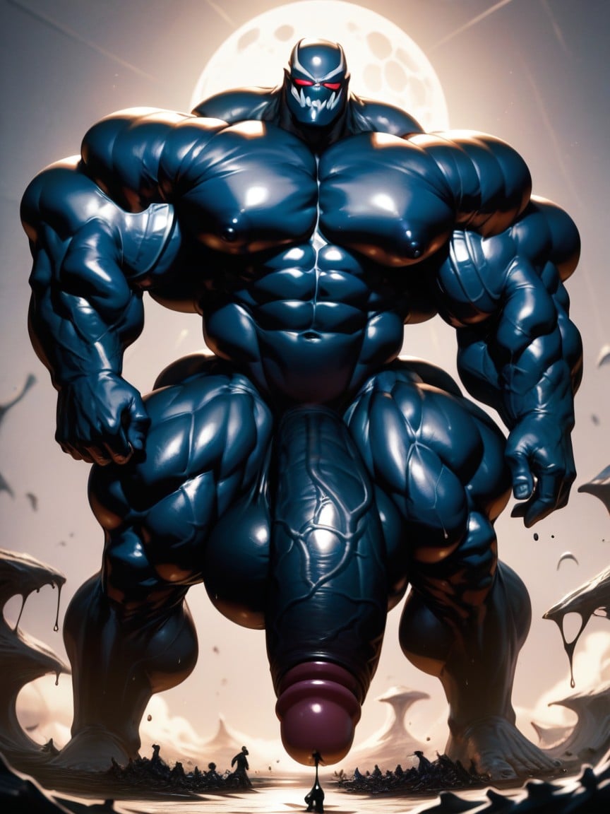 Naked, Huge Testicles, Alien Planet AI Gay Porn
