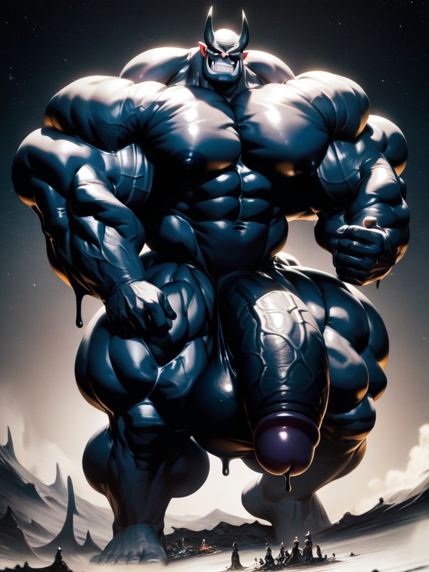 Big Man, Huge Muscular Bodybuilder, Huge Ball AI Gay Porn