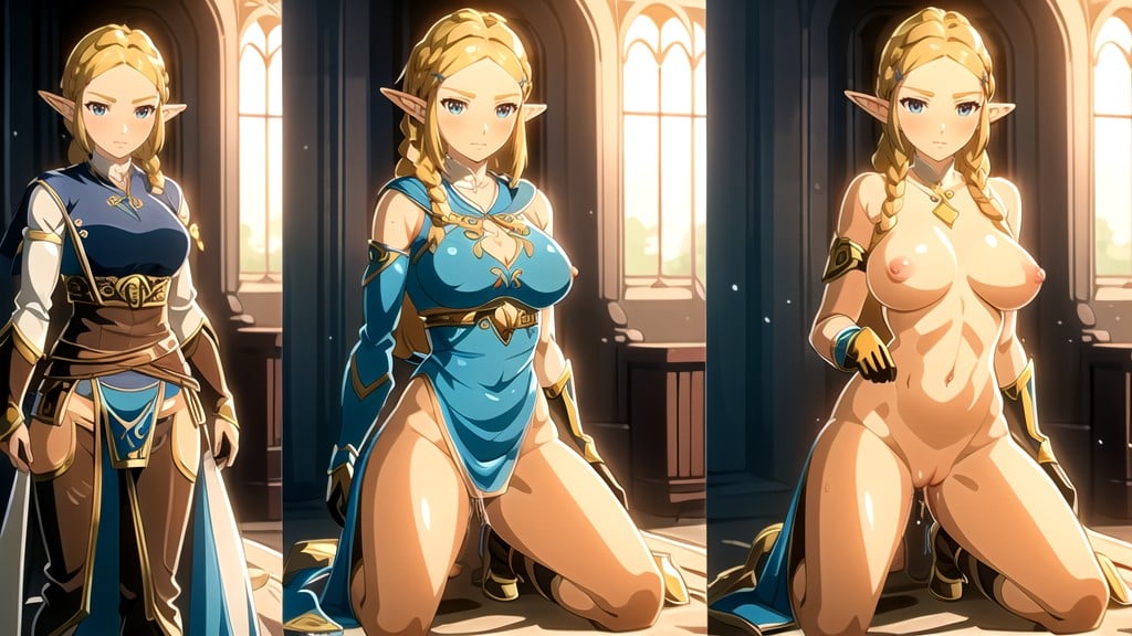 18+, Corps Entier, Enhancing Her Hylian Heritage Expression SerenePorno IA Hentai