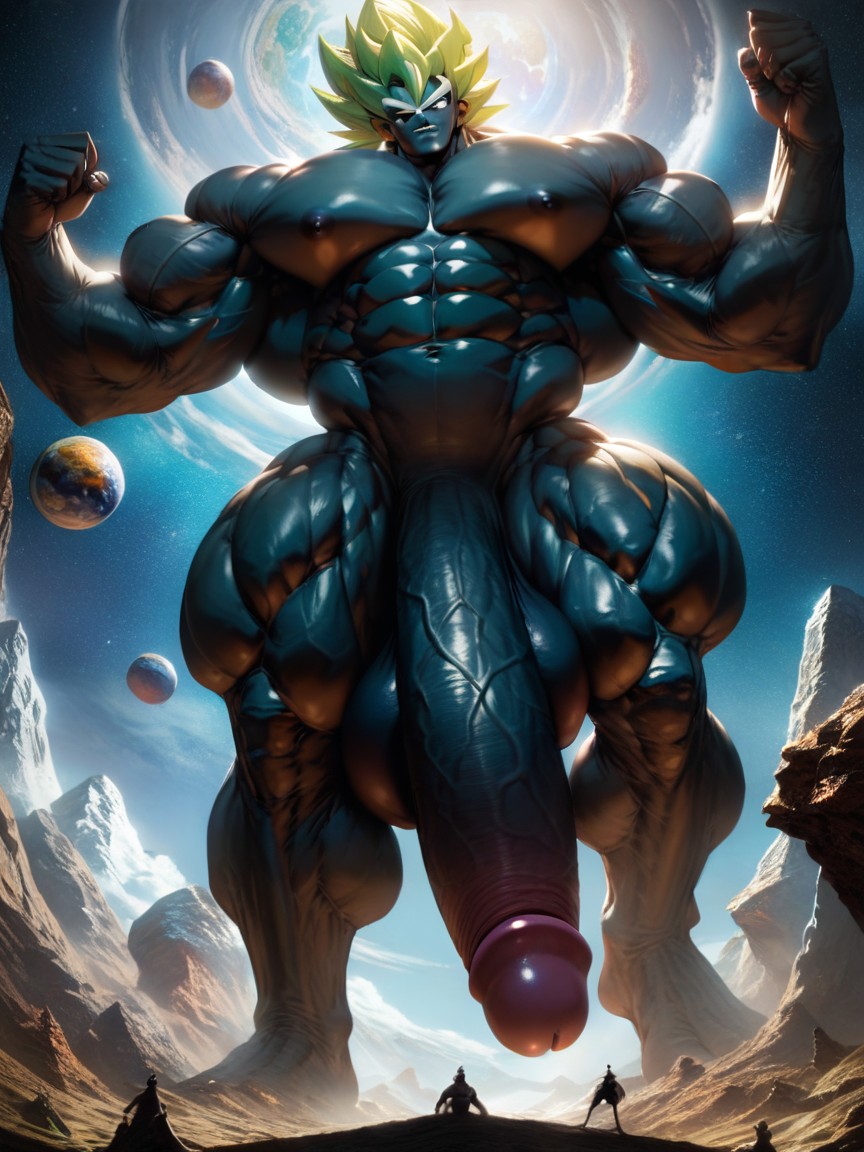 Black Skin, Bottom Up, Cock Bigger Than Body AI Gay Porn