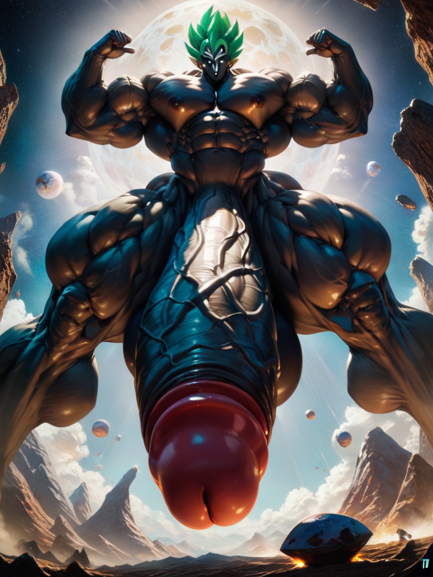 Hyper Macro, Oversized Muscles, Bottom Up AI Gay Porn
