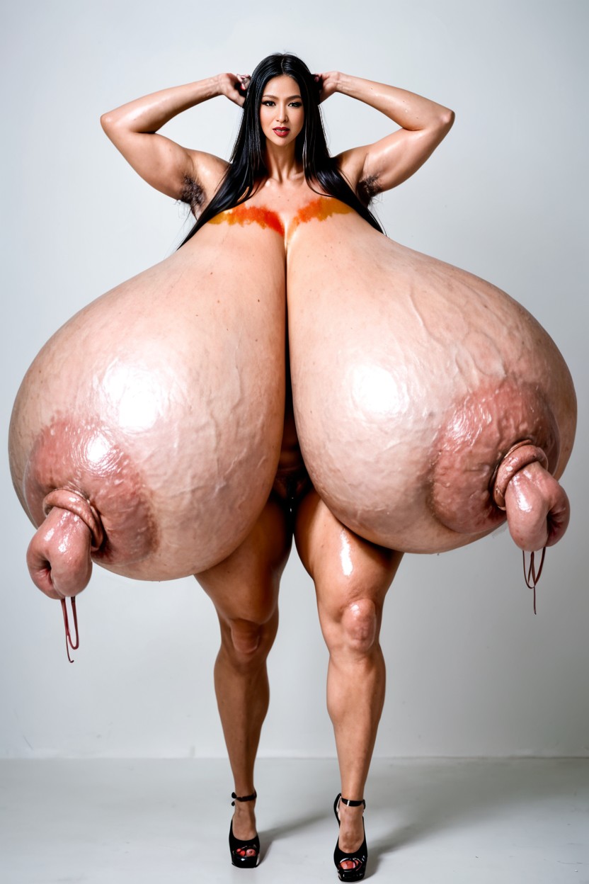 Huge Nipples, Giant Breasts, Huge Nipples AI Porn