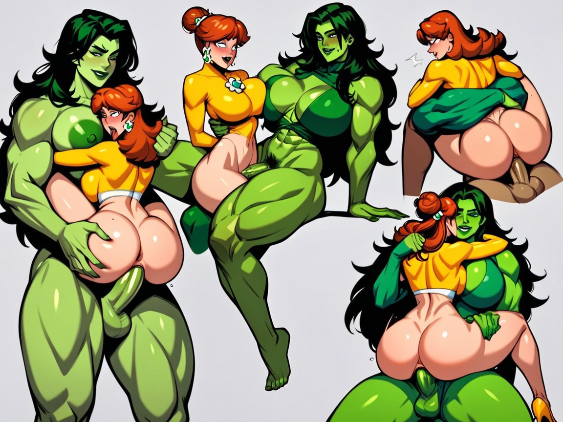 Futanari, Superhero, Fit AI Porn