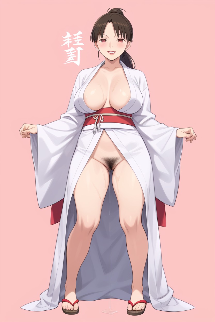 Tall, Fit Body, Wooden Sandals AI Porn