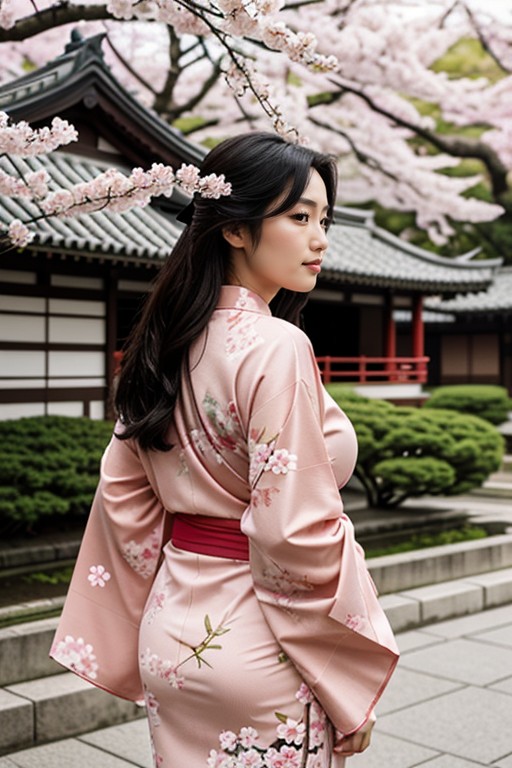 Jardin De Sakura, Kimono, ChinoisPorno IA transsexuelle