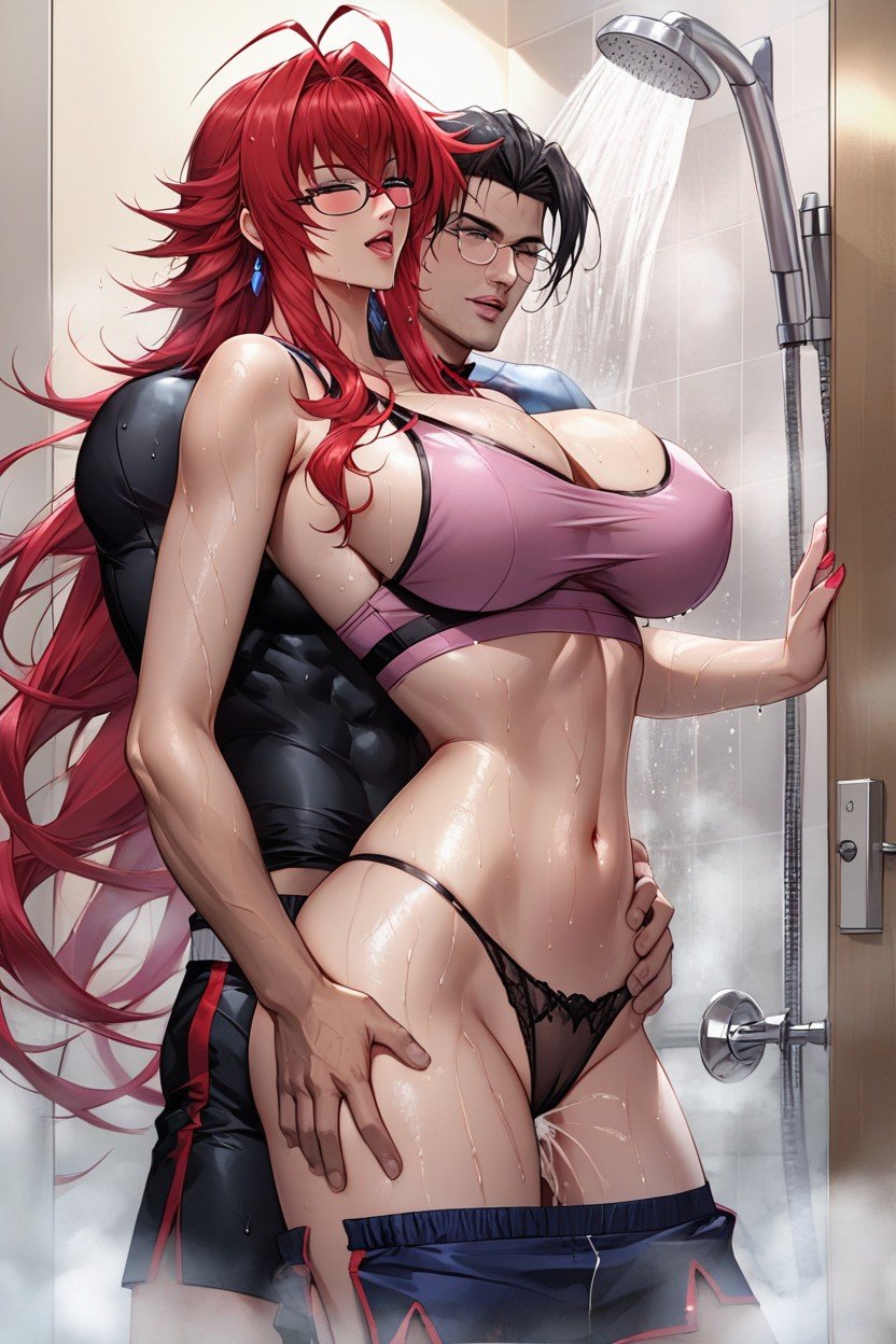 Waist Shot, Tight Lavender Sports Bra, Is Rias GremorydxdAI獸人黃片