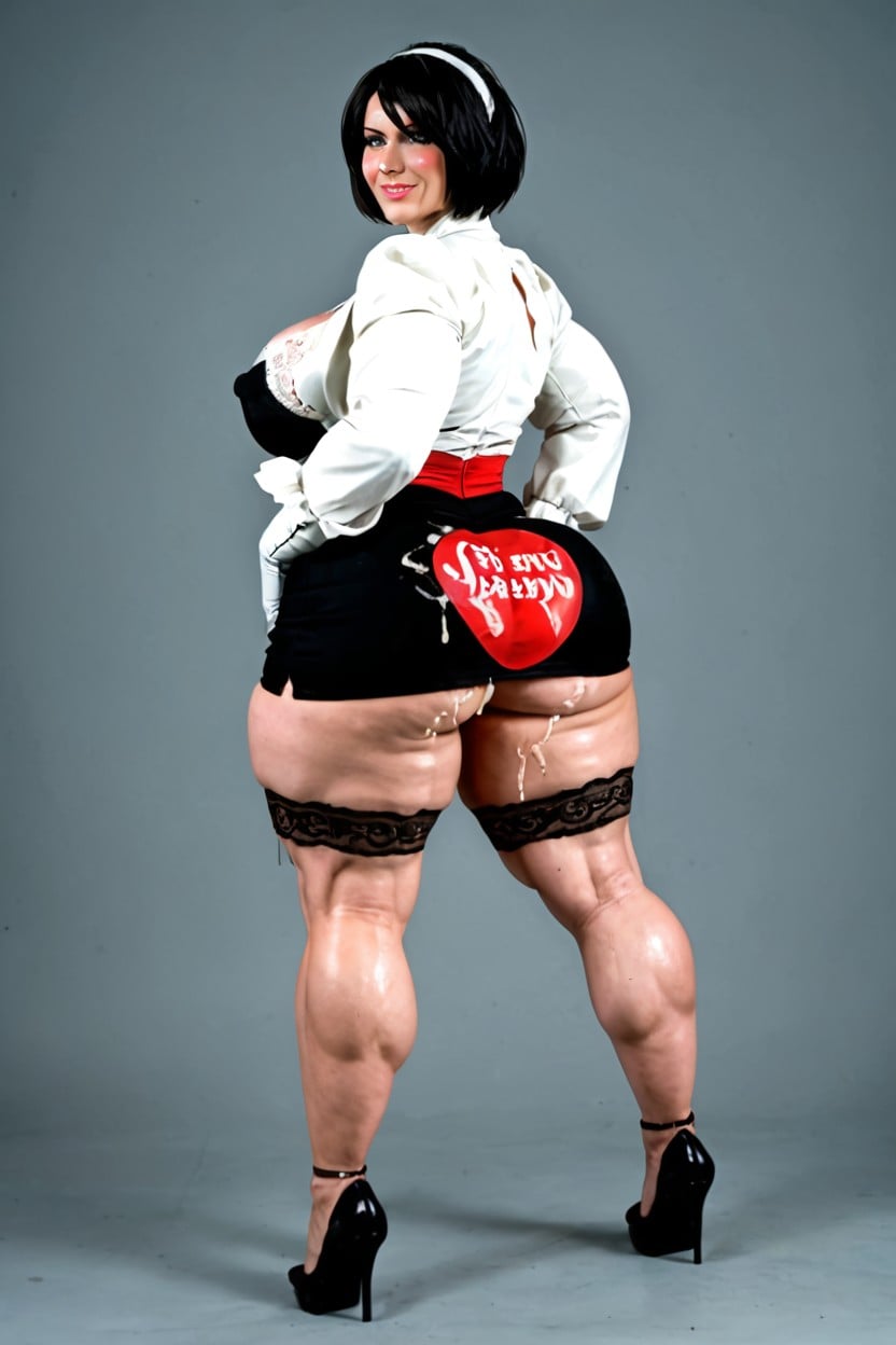 Model, Round Cheeks, Veiny Thighs BBW AI Porn