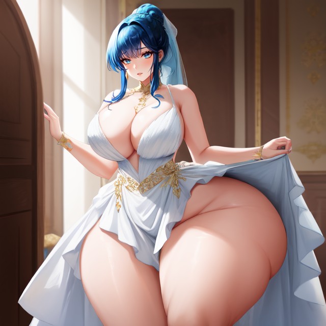 Attractive Older Cougar Woman, Enormous Massive Booty, Latin AI Porn