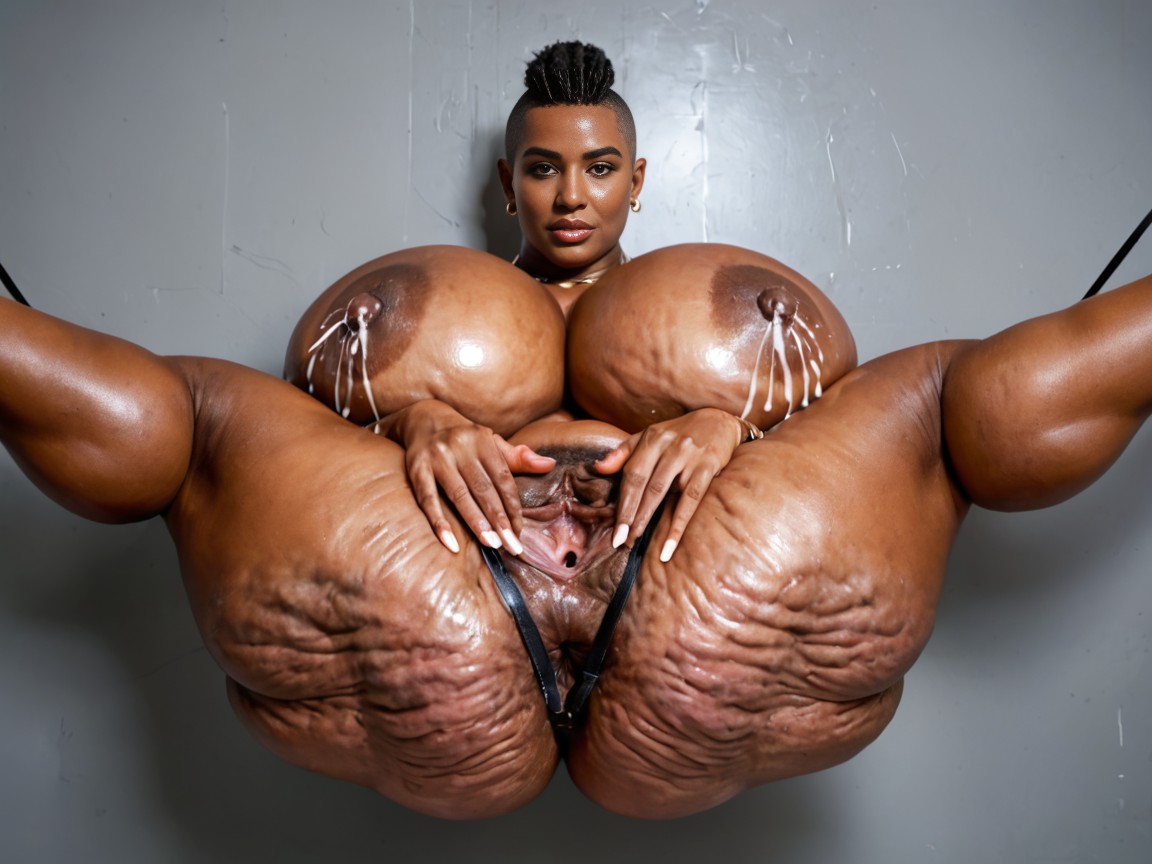 Lactating Nipples, Front View, Naked AI Porn