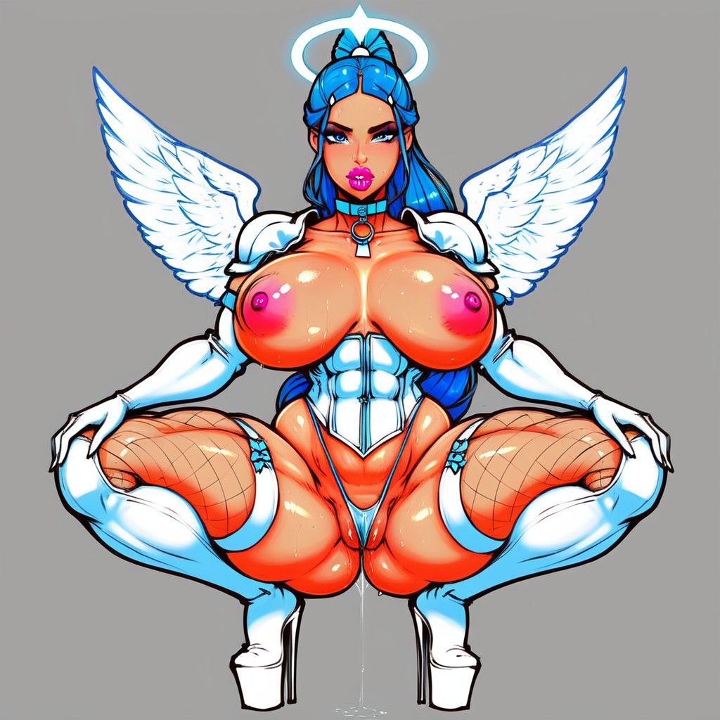 Large Angel Wings, Ultra Detailed Face, Form Fitting Uniform AI Porn