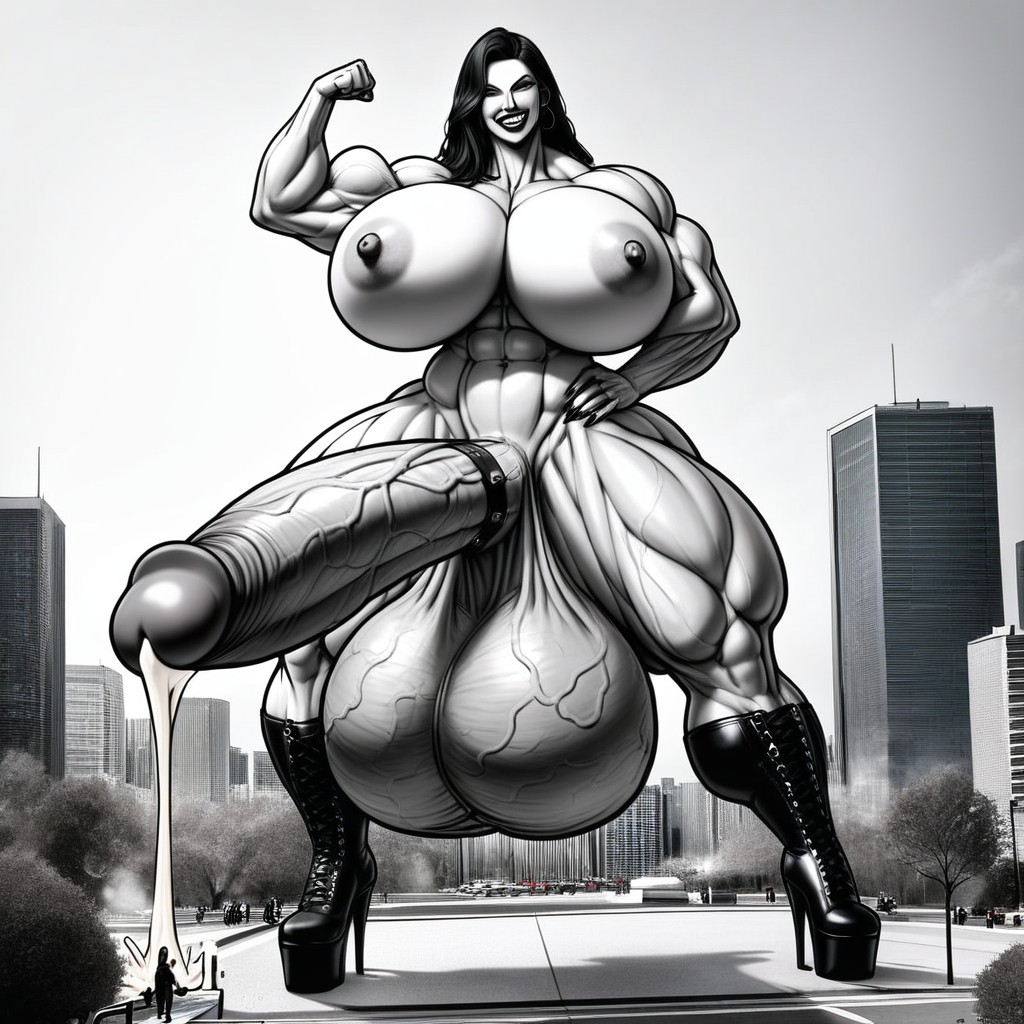 Hyper Muscle, Cuerpo Completo, Gigantic Hentai IA