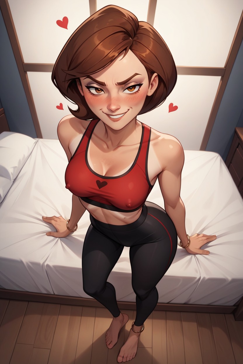 Horny, Barefoot, Medium Breast AI Porn