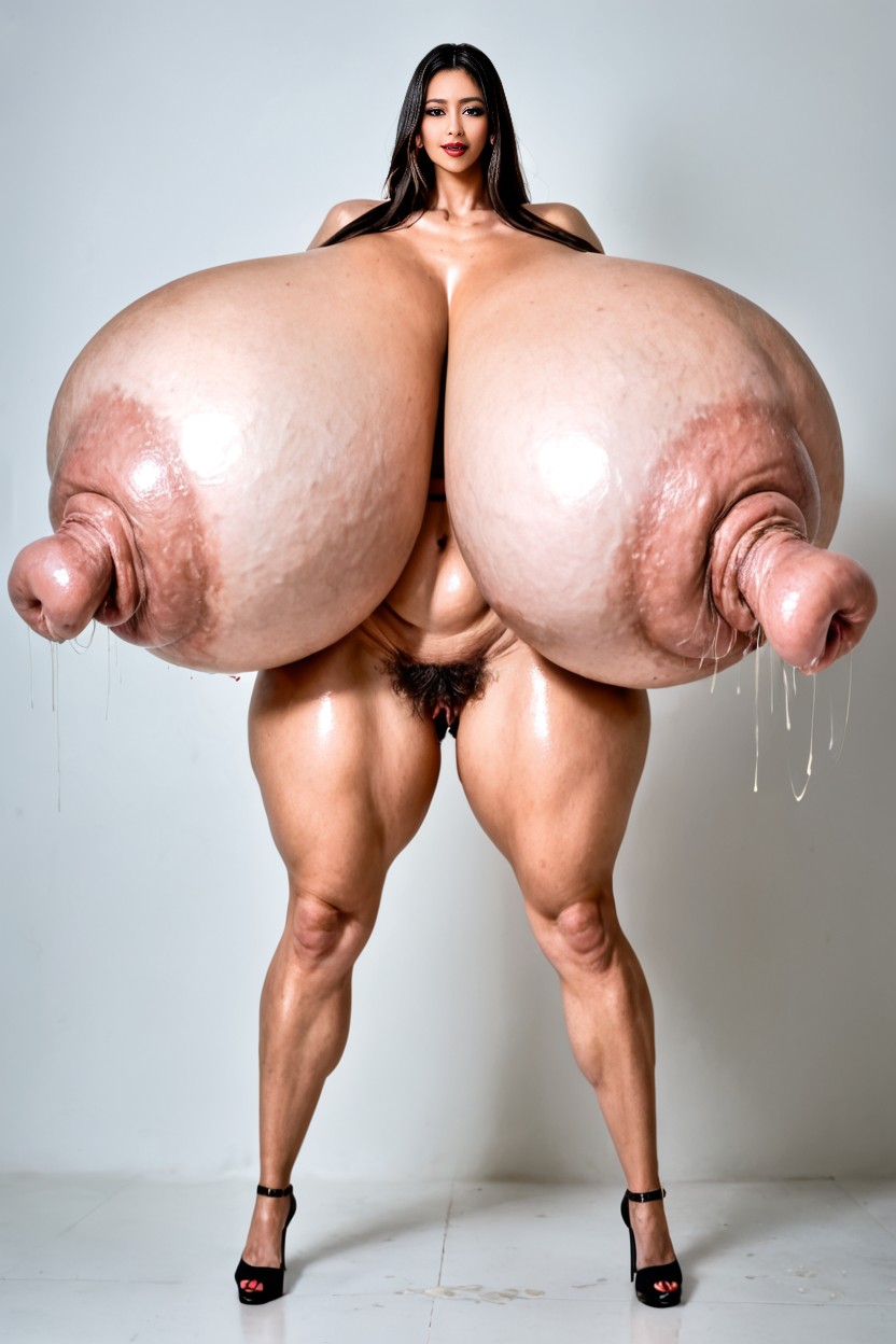 Huge Clit, Long Nipples, Huge Nipples AI Porn