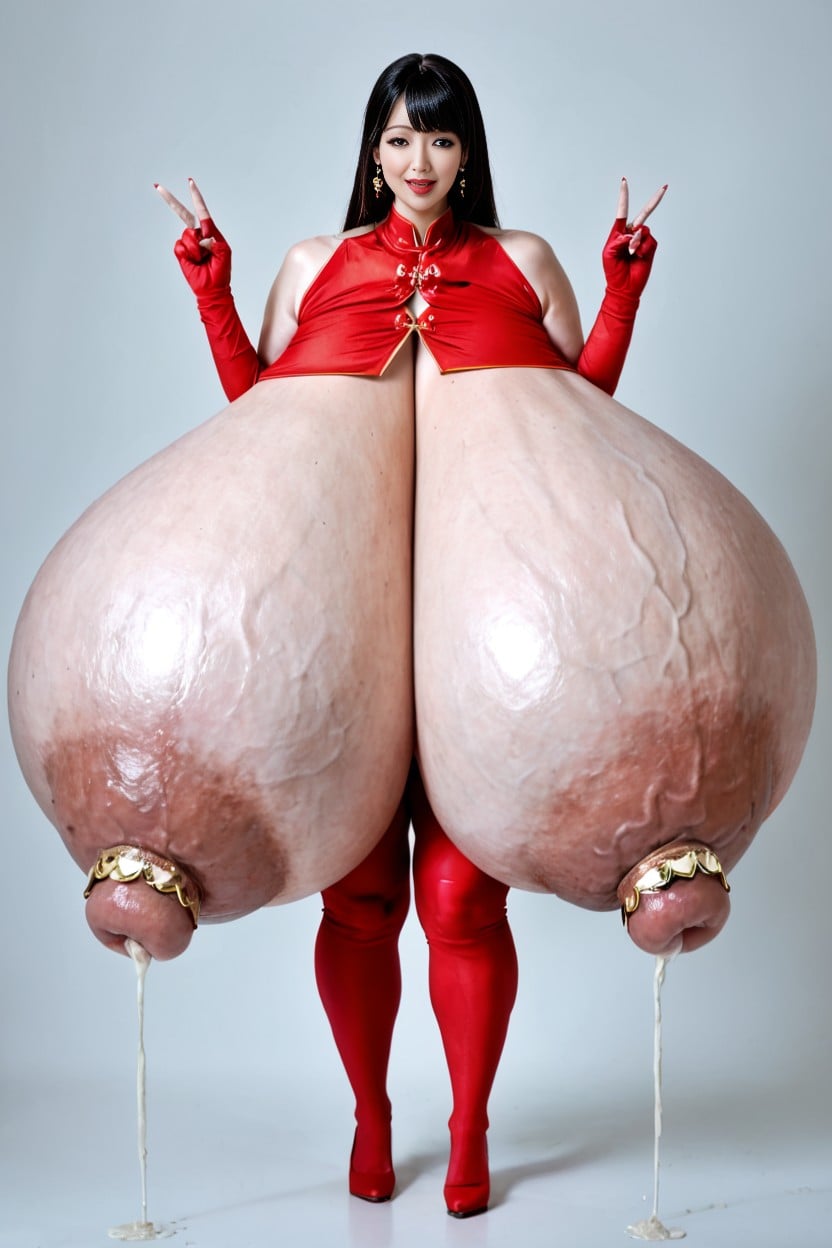 Veins On Breasts, Ultra High Details, Large Ass AI Porn