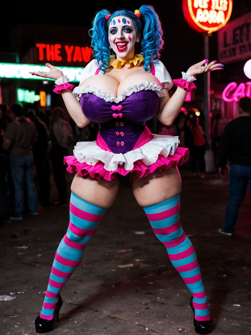 Night Time, Poised Proper Pose, Pink Heart Areolas AI Porn