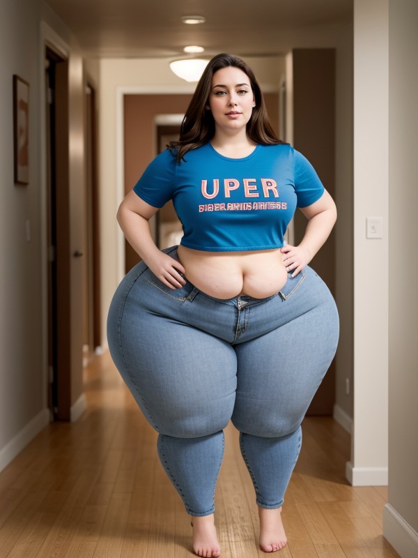 Massive Hips, Saggy Breasts, Wide Hips AI Porn