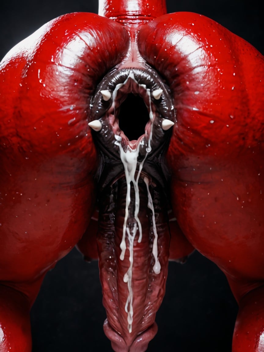 Ultra Realistic, Red Skin, Black Anus AI Porn