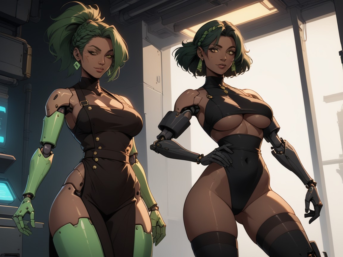 Plaid Jumpsuit, Mechs, Squared Breast Width Porno latina IA