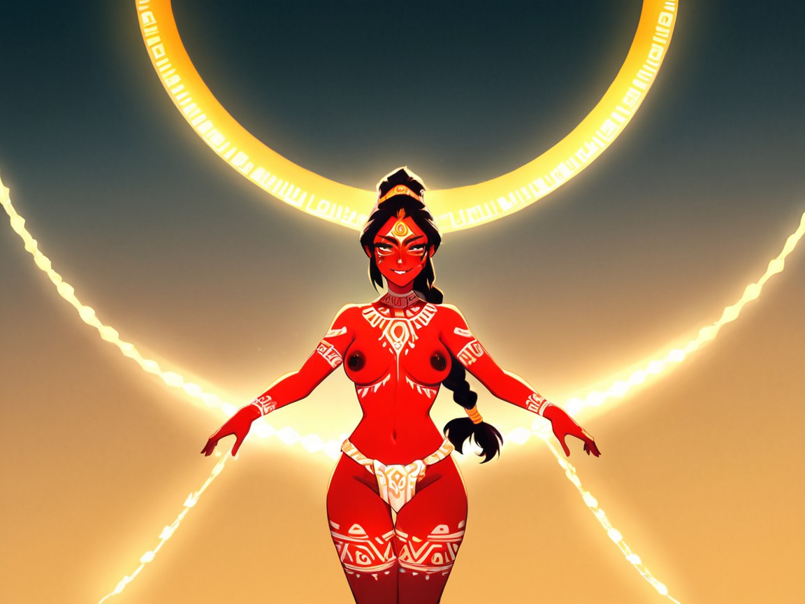 Monuments In Background, Spirits In Background, Naked Latina AI Porn