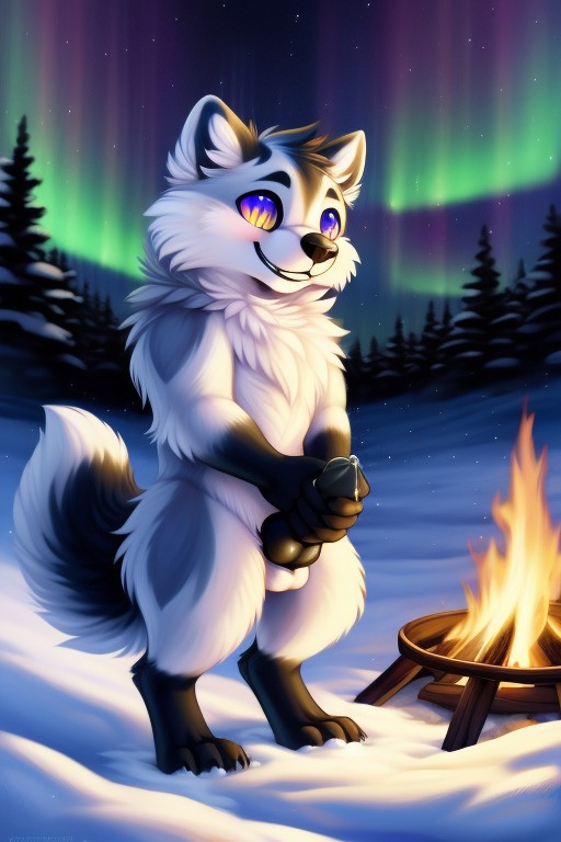 Thick Thighs, Quadrapedwestern&, Professional Illustration Furry AI Porn