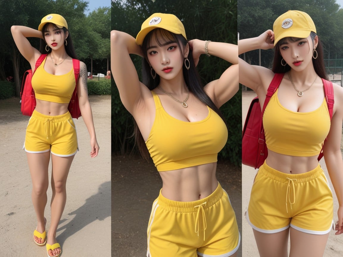 Lifting Her Top, Deep Eye Line, Tattoos AI國產黃片