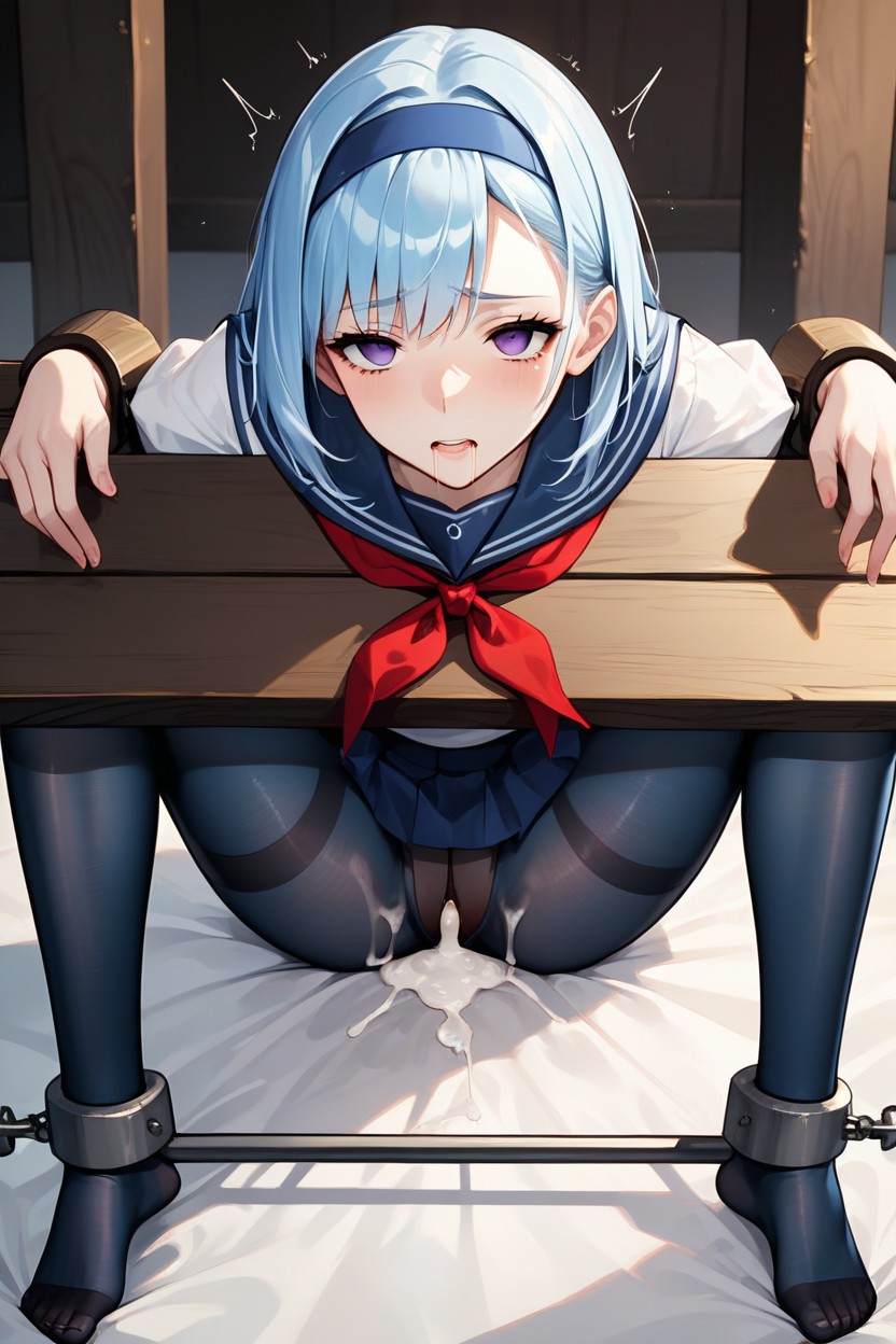 18+, Navy Sailor Collar, Fine Fabric Emphasis Hentai AI Porn