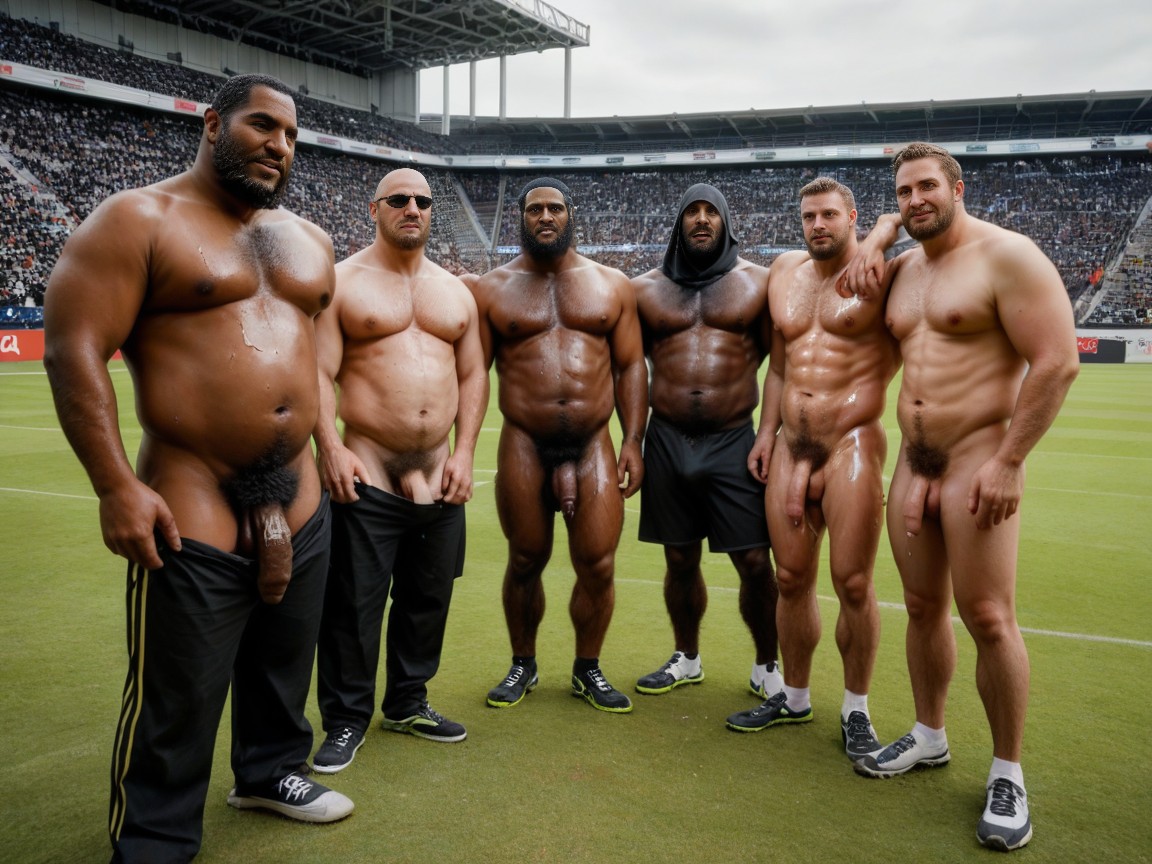 Beaucoup De Gens Autour, Shaggy Beards, Splashes Of Cum On Hairy Chest And Hairy Belly And Hairy Pubes Porno IA Gay