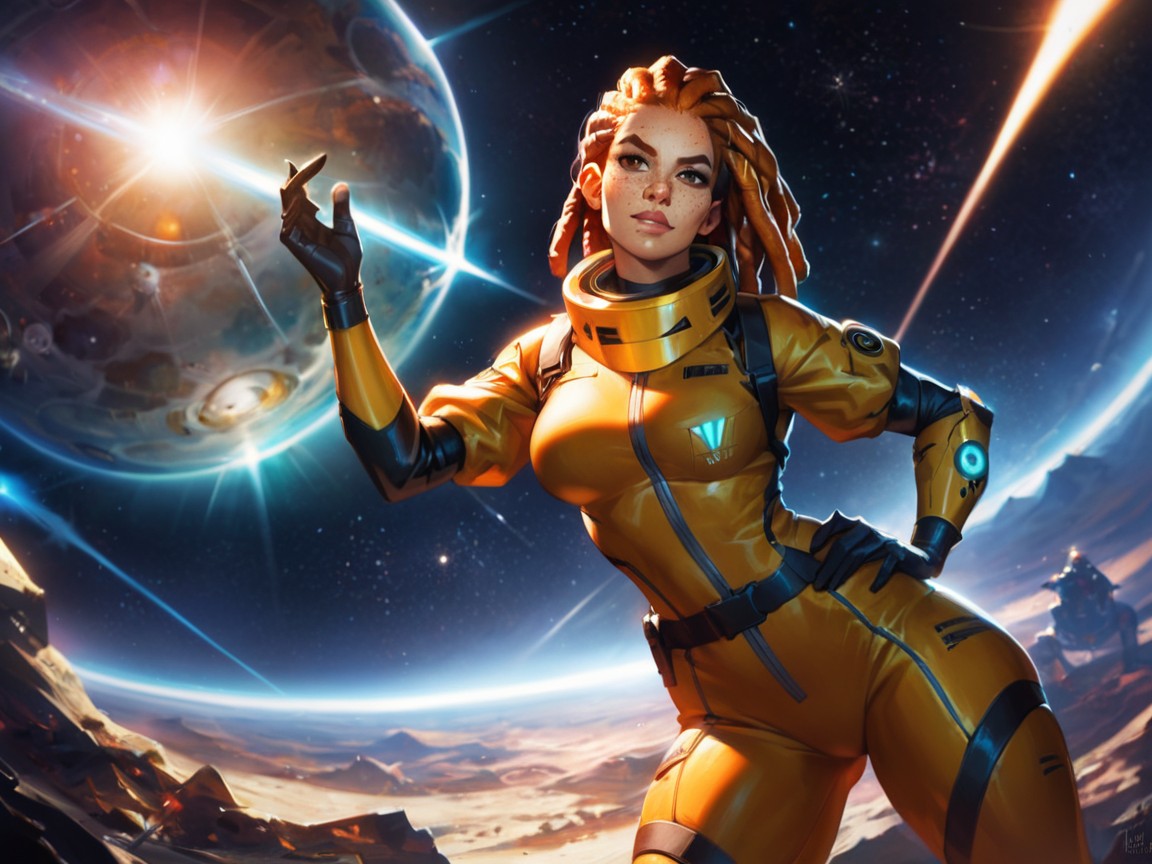 Rounded Thighs, Sleek Legs, Pirates In Background Latina AI Porn