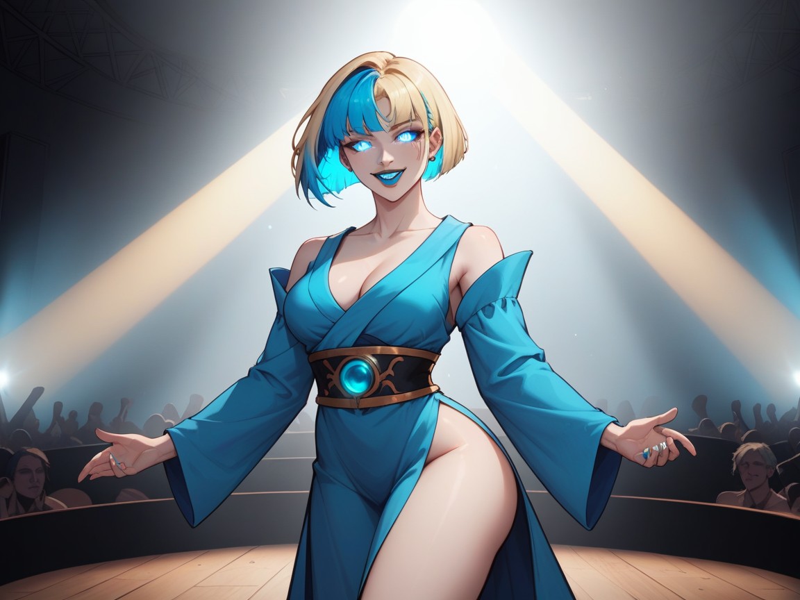 Snatched Waist, Rounded High Breasts, Ancient Amphitheater Location AI Porn