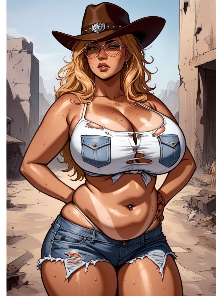 Ripped Clothes , Green Eyes, 18+ AI Porn