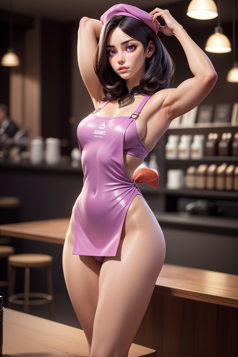 Peach Pussy, Straight Hair, Makeup Eyes Hentai AI Porn