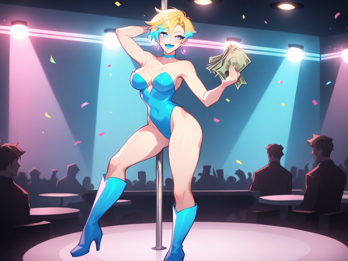 Round Eyes, Neon, Glowing Eyes Hentai AI Porn