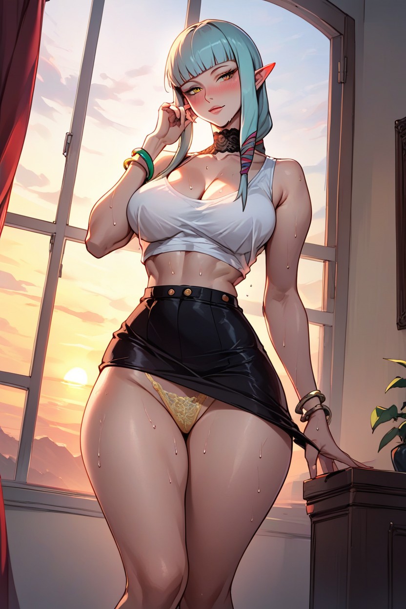 White Crop Top, Morning, 18+ AI Porn