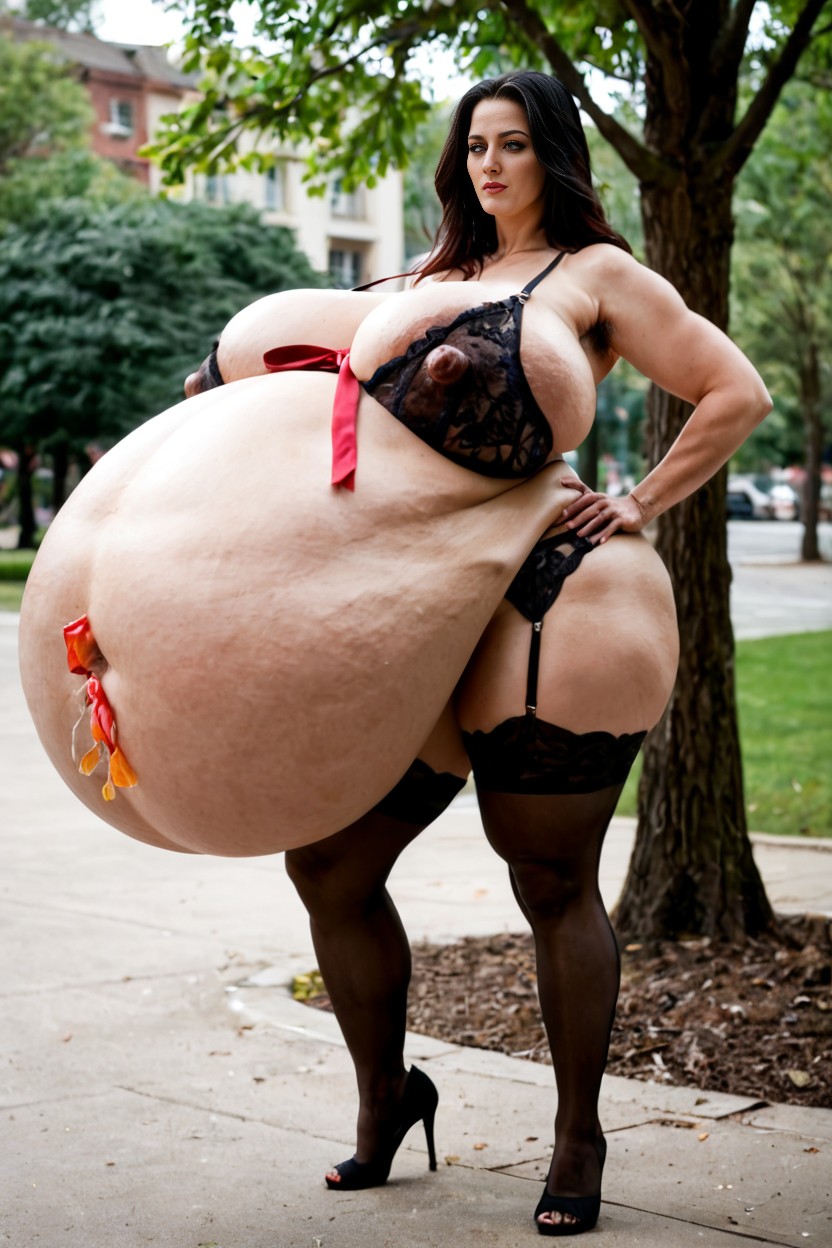 Stomach Bigger Than Torso, Large Areola, Hyper Nipples AI Porn