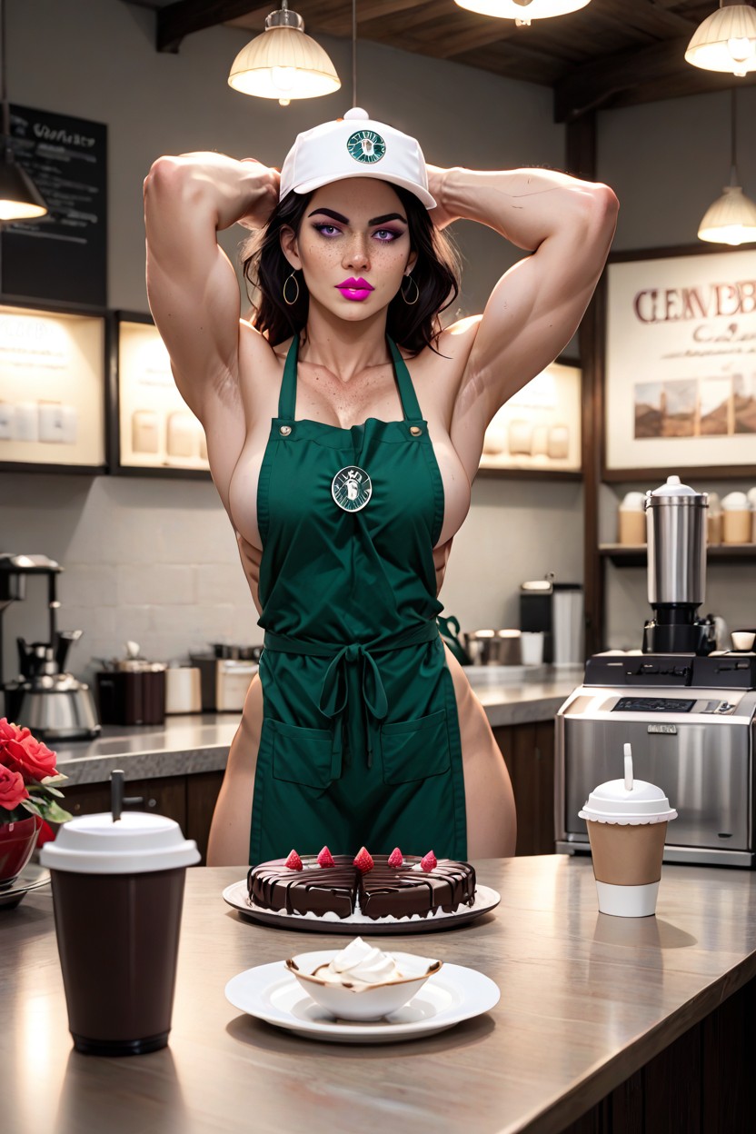 Chocolate Cake, Frosting, Dark Background AI Porn