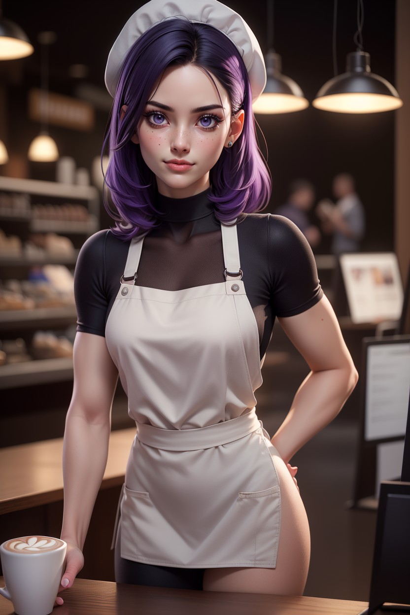 Grainy, Detailed Background Of A Cafe, Frosting Hentai AI Porn