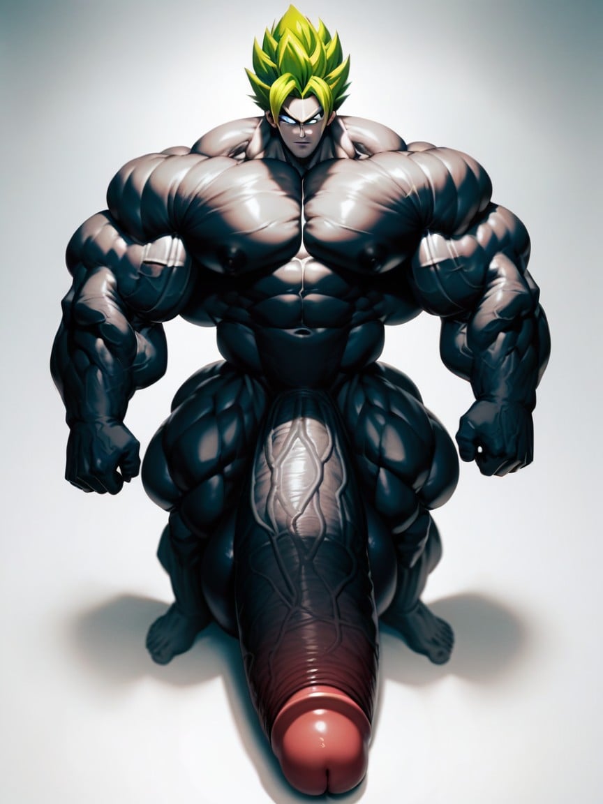 簡單背景, White Eyes, Huge Muscular Bodybuilder AI同性戀黃片