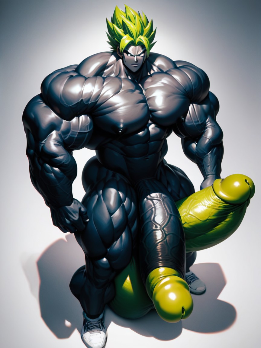 Hyper Muscle, 超大肌肉, 簡單背景 AI同性戀黃片