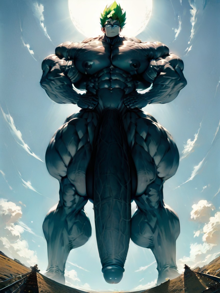 Hyper Macro, Huge Testicles, Growing Muscles 게이 AI 포르노