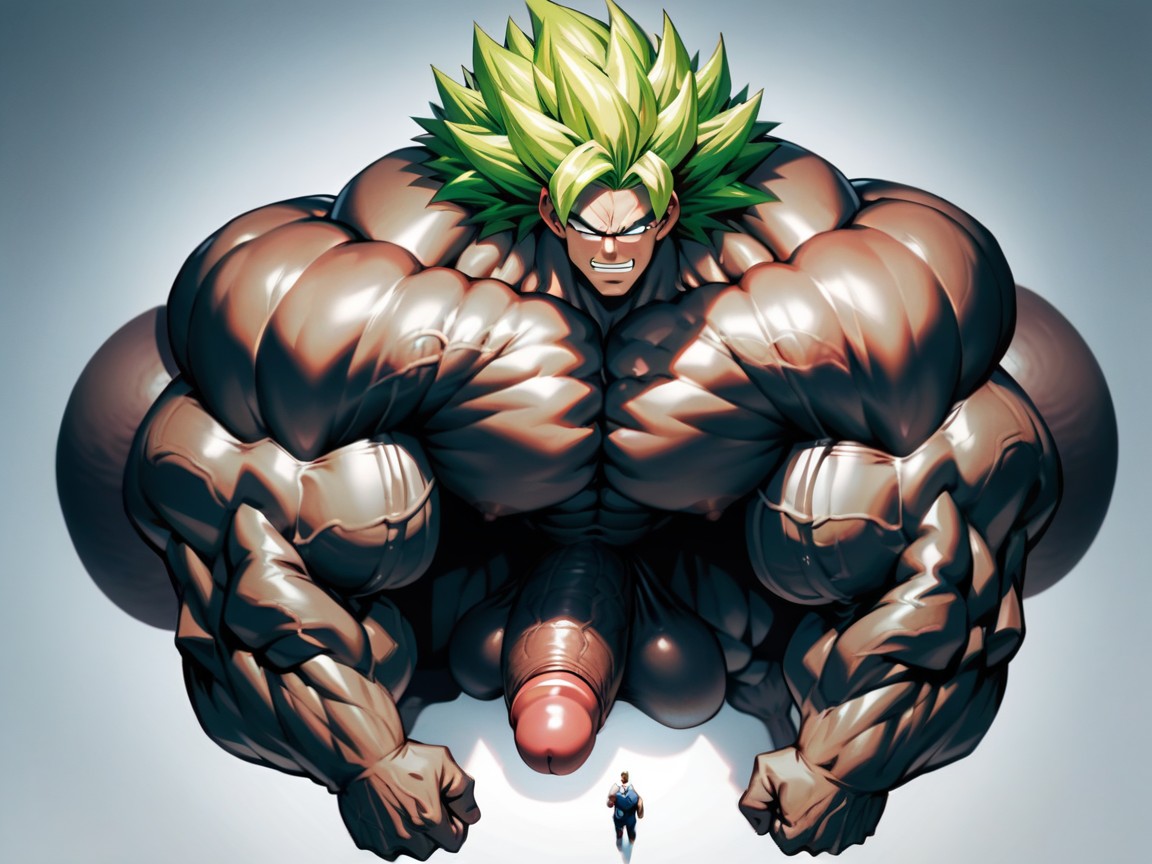 Bragging Face, Huge Testicles, Black Skin AI Gay Porn